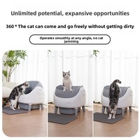 Bac à litière pour chat intelligent à ouverture ouverte, nettoyage automatique, contrôle par application, grande capacité