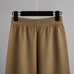 Luxe 2 pièces automne hiver laine pull tricoté ensemble pour femmes solide col rond capuche respirant décontracté Long pantalon costume pour l'automne - Product Image 3