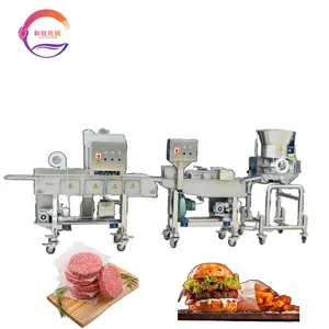 Automatic Chicken Nuggets Hamburger Patty Making Machine Fish Finger Production Line Meat Pie Production Machine