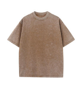 Men's Oversized Custom Streetwear <b>Y2K</b> T-<b>Shirts</b> 100% Cotton Knitted Breathable Short Sleeve - Product Image 5