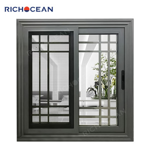 Fenêtres coulissantes modernes en aluminium RICHOCEAN avec vitrage trempé Low-e <span class=keywords><strong>pour</strong></span> la sécurité et la ventilation de la maison avec <span class=keywords><strong>moustiquaire</strong></span> - Product Image 5
