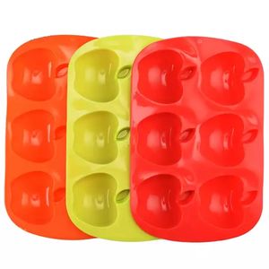 Moule à gâteau en <span class=keywords><strong>Mousse</strong></span> de Silicone à 6 cavités, résistant à la chaleur, en forme de pomme, ustensiles de cuisine - Product Image 4