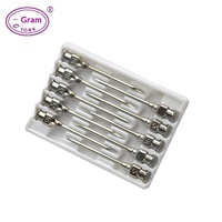 Aiguilles vétérinaires en acier inoxydable York (YORK) de haute qualité, modèle HGZT015, pour porcs, bovins, moutons, 10 pièces, Chine