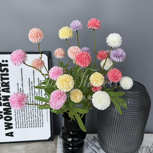 Ramo de Crisantemos Artificiales Jinxi, Flores de Seda para Decoración de Bodas, Adornos para Mesa de Hogar, Rosa, Amarillo, Blanco, Morado - Product Image 3