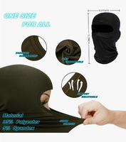 Écharpe-cagoule en polyester noir imperméable et respirant avec logo personnalisé, à un trou, couvrant tout le visage, pour l'hiver, la moto et les sports