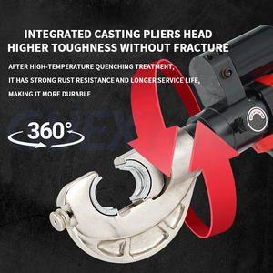 EZ-300/EZXC-300 <b>Small</b> Lithium Battery Hydraulic Clamp Intelligent Rechargeable Copper Aluminum Nose Cable Wire Crimping <b>Tool</b> - Product Image 3