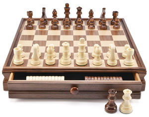 Juego <span class=keywords><strong>de</strong></span> <span class=keywords><strong>Ajedrez</strong></span> y Damas Internacional <span class=keywords><strong>de</strong></span> Madera Maciza <span class=keywords><strong>de</strong></span> Nogal con Cajón / Caja <span class=keywords><strong>de</strong></span> <span class=keywords><strong>Ajedrez</strong></span> <span class=keywords><strong>de</strong></span> Madera Maciza <span class=keywords><strong>de</strong></span> Alta Calidad / Madera - Product Image 6