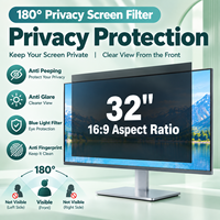 Filtre de confidentialité pour écran 32 pouces 16:9, film PET anti-espion, anti-lumière bleue, anti-reflets pour écran LCD PC, directement de l'usine