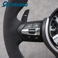 Volant en faux daim de haute qualité avec fibre de carbone MP pour BMW F01 F15 F16 F20 F32 F44 F45 F30 F10 F22 F25 F31 - Sortie d'usine