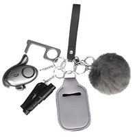 Porte-clés d'auto-défense, pompon, articles d'alarme, porte-clés en métal, ensemble de porte-clés d'auto-défense, en Stock