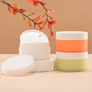 Frascos de crema cosmética con tapa y cuchara 80g 100g Embalaje de doble pared Tarro cosmético de boca ancha personalizado - Product Image 4