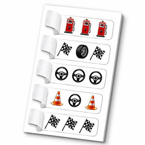 Factory Custom Car Theme Design Free Paper Printing Winning Tear Off Tickets Open Cards 5 Windows Pull Tabs Tickets - Product Image 2