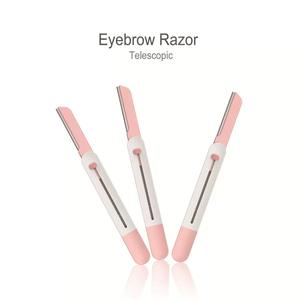 <span class=keywords><strong>Rasoir</strong></span> à sourcils rétractable avec lames en acier inoxydable tranchantes, tondeuse de voyage compacte pour le façonnage des sourcils - Product Image 5