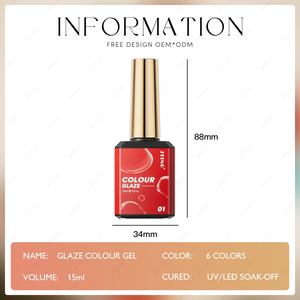 JTING Hema Free Vegan – Collection de vernis gel effet gelée 6 couleurs, haute pigmentation, couleurs néon transparentes, pour ongles - Product Image 2