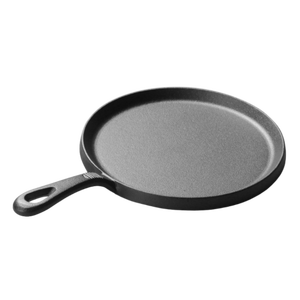 Poêle à crêpe ronde en fonte pré-assaisonnée de 25cm Casserole Dosa Tawa avec poignée antidérapante Batterie de cuisine en fonte - Product Image 2