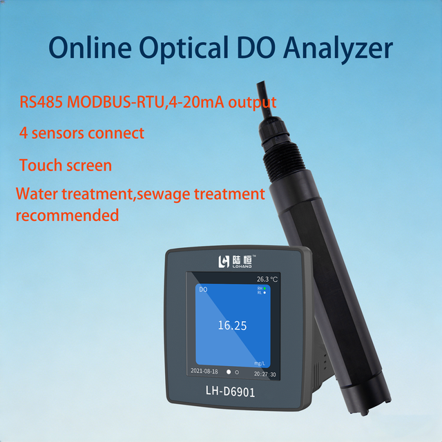 Lohand Online Dissolved Oxygen Analyzer Fluorescence Dissolved Oxygen Sensor for Seawater Seawater Measurement Instrument
