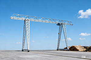 Кран козловой однобалочный электрический передвижной с тросовым подъемником MH для стальных труб - Product Image 3