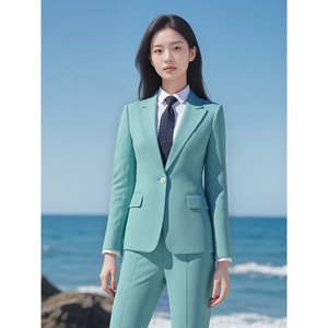 Women's Business Suit Set Full Sleeve Worsted Anti-Wrinkle Formal Wear For Office And Corporate Use - Product Image 2