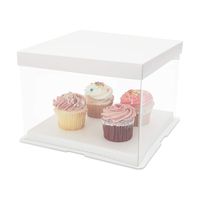 Vente en gros d'usine plateau carré doré personnalisé de haute qualité plateau de stockage fête mariage gâteau alimentaire plateau en acrylique avec couvercle