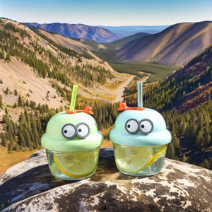 Wholesale Hot Selling Dundun Cartoon Glass <b>Straw</b> <b>Bottle</b> Small Department Store Welfare Gift Tours Direct <b>Drinking</b> Coffee - Product Image 2