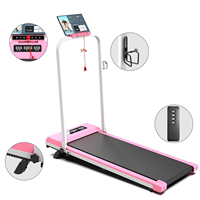 Tapis de marche portable avec inclinaison, mini tapis de course pliable, mode manuel et électrique pour la remise en forme à domicile