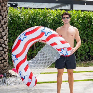 Flotador Inflable de PVC Grueso y Resistente con Diseño de Estrellas y Rayas, Silla de Piscina, Balsa Inflable para Nadar, Fiesta Acuática - Product Image 5
