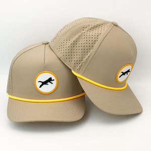 قبعة بيسبول رياضية مخصصة للرجال بتصميم عصري وتطريز، قبعة جولف عالية الجودة بخمسة ألواح وثقوب ليزر وحبل - Product Image 6