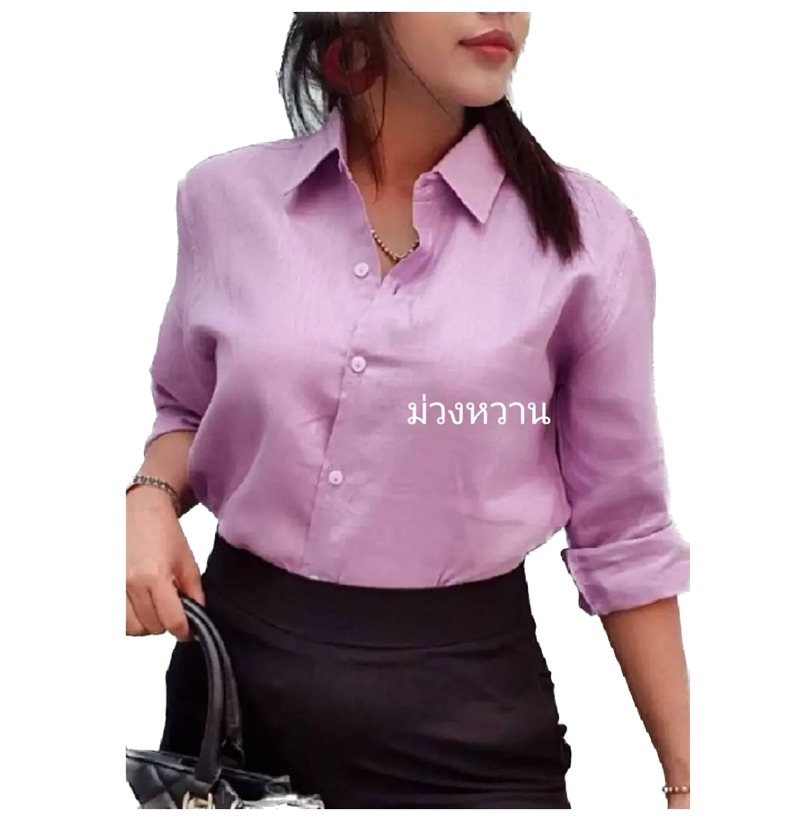 Premium Linen Shirt for from Thailand for women's blouses & shirts Fashion Design Casual Top Sequin for Girls