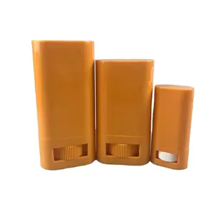 15/20/50/75ml bơm lại nhựa khử mùi Stick container Top điền hình dạng hình bầu dục, Kem chống nắng Kem container chai nhà sản xuất