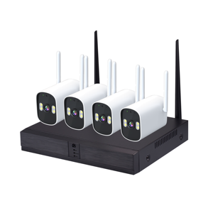 Tùy chỉnh 3MP 4Chanel Wifi Home an ninh máy ảnh IP65 phát hiện chuyển động ngoài trời tầm nhìn ban đêm hệ thống CCTV <span class=keywords><strong>Camera</strong></span> không dây NVR Kit - Product Image 1