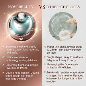再利用可能なメタルアイスグローブフェイスローラー、コールドセラピーマッサージツール、肌の引き締めとクマの除去に - Product Image 2