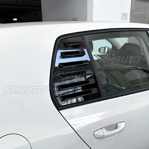 Glossy Black/Carbon Look Car Rear <b>Window</b> Shutter Cover Trim <b>Window</b> Louver Side <b>Vent</b> Trim for Volkswagen Golf 6 MK6 2008-2012 - Product Image 5
