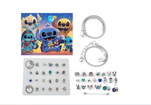 Cross-Border Cute Cartoon Anime Stitch DIY Pulsera con cuentas Pan's Christmas Stitch Blind Box Fashion Charm Accesorio - Product Image 6