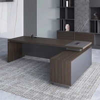 Bureau en forme de L de luxe, vente directe d'usine, moderne et exécutif pour la salle du patron, table de bureau en MDF
