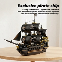 Blocs de construction en gros : Bateau pirate en stock – Kit de construction de navire à voile avec voiles décoratives pour enfants et amateurs