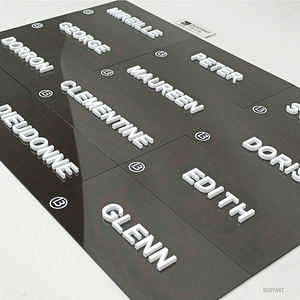 Plaques de numéro de maison en acrylique découpées au laser personnalisées en gros, plaque de nom d'adresse extérieure, plaque de porte moderne personnalisée en 3D - Product Image 4