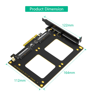 Version de mise à niveau Double adaptateur SSD U.2 vers PCIe 4.0 X8, prise en charge de 2 SSD U.2 ou Soft <span class=keywords><strong>Raid</strong></span> sans fonction de séparateur PCI-e - Product Image 4