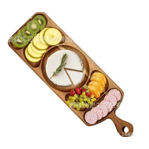 Wooden Cheese <b>Tray</b> With Handle For Hotel Restaurant Dessert Fruit Deli Serving - Product Image 5