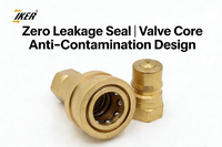 Coupleur hydraulique à déconnexion rapide en laiton ISO 7241-B 1/8 NPT MKZD pour lance de nettoyage de tapis à montage sur camion