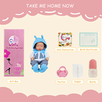 Poupée Reborn LOULOU de 16 pouces en silicone intégral pour bébés et tout-petits, jouet doux pour garçons, poupée de mode réaliste, câline, lavable et qui boit