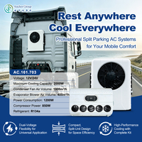 Climatiseur 12 V CC sans ralenti 2300 W, unité de climatisation split avec compresseur rotatif et télécommande pour camping-car, fourgonnette, véhicule électrique, camion