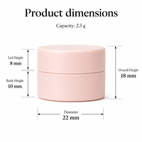 Pot en plastique PP pour échantillon de gel à ongles en gros, format mini 2,5 g, contenant de crème hautement concentrée