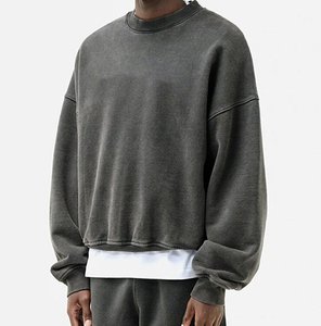 Sudadera Vintage Personalizada, Gruesa, de Alta Calidad, Hombros Caídos, Felpa Francesa, Lavada al Ácido, Sudadera con Capucha Extra Grande para Hombre - Product Image 4