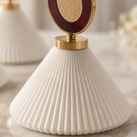 Testeur de parfum en céramique blanche avec plateau, coupe en céramique en forme de cloche pour échantillon de parfum, présentoir olfactif en céramique