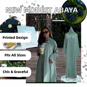 Nueva Abaya Elegante de Talla Grande para Otoño 2026, Vestido Musulmán para Mujer, Color Sólido, Cárdigan Nida, Abrigo, Moda Eid, Modesto, Abierto con Hiyab - Product Image 2