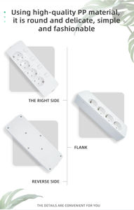 Mini EU <b>Plug</b> Power Strip 4 Outlet <b>Portable</b> 2m Extension Cord Surge Protection for Home - Product Image 2