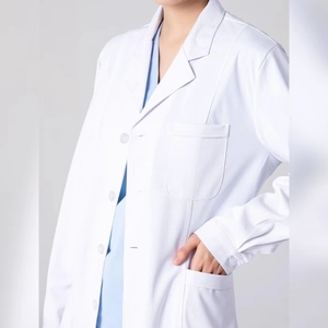 Lightweight Breathable Anti Static Wrinkle High Visibility Reinforced Seams <b>Lab</b> Staff <b>White</b> <b>Coat</b> - Product Image 5
