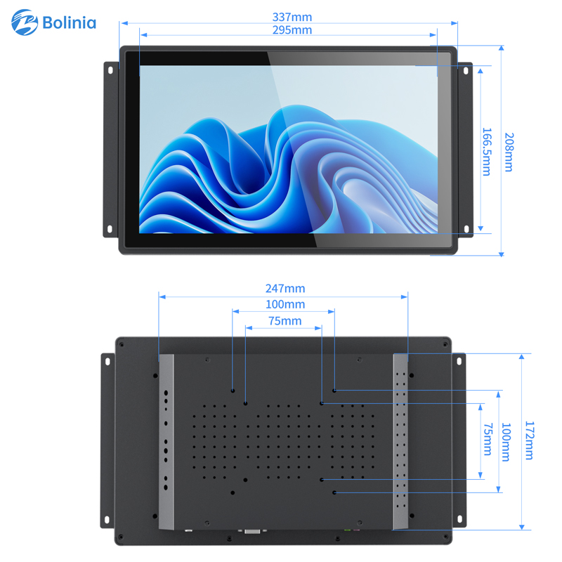 Industrial Open Frame 11.6inch Touch Screen Monitor VESA Wall Mount IP65 Waterproof Stock Compatible Wind Linux/Android Panel PC