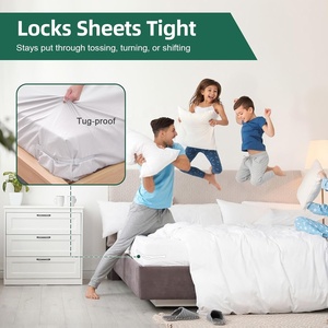 4 pinces de serrage d'angle robustes, sangles de <span class=keywords><strong>matelas</strong></span> pratiques, fixent les draps, fini aux draps qui glissent, supports de draps - Product Image 3