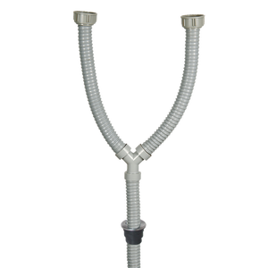 Siphon de lavabo de cuisine moderne à double bac, <span class=keywords><strong>flexible</strong></span>, avec fonction d'étanchéité à l'eau et anti-odeur, diamètre 40 mm - Product Image 1